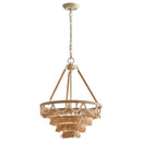 Vintage Twine Bohemian Farmhouse Style 3-Light Chandelier Lighting