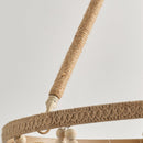 Vintage Twine Bohemian Farmhouse Style 3-Light Chandelier Lighting