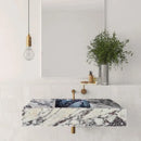 Calacatta Viola Marble Wall-Mount Vanity Sink 20x56