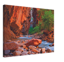 Virgin River Zion National Park Print Metal Wall Art – Utah Scenic Canyon Wall Decor