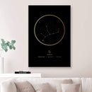 Virgo Traits Gold Canvas