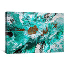 Viridian Splashes Canvas