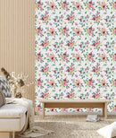 Fashionable White Floral Wallpaper Vogue Quality