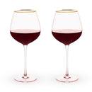 Rose Crystal Red Wine Glass Set