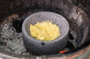 Volcanic Stone Molcajete "Chilmamolli" - 10-inch Volcanic Stone Bowl with Parota Wood Base, 50 Oz Capacity