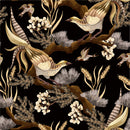 Modish Exotic Birds on Dark Background Wallpaper