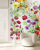 Voguish Modern Wildflowers Wallpaper
