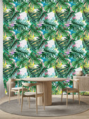 Monstera Green Leaves Wallpaper