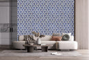 Fashionable Blue Pattern Wallpaper