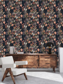 Dark Wallpaper with Butterflies