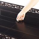 Aluminum 48-in Rectangular Patio Fire Table Set with Rocking Chairs