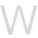 Arial Font White Painted MDF Wood Letter W (6 Inches)