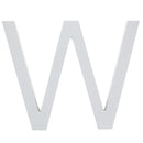 Arial Font White Painted MDF Wood Letter W (6 Inches)
