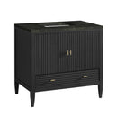 James Martin Myrrin 36" Single Bathroom Vanity, Carbon Oak