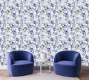 Voguish Blue Flowers Wallpaper Quality