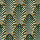 Green and Gold Design Wallpaper