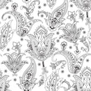 Black and White Indian Pattern Wallpaper