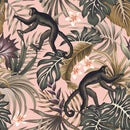 Monkeys on Leaves Wallpaper