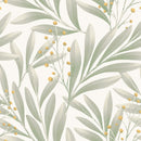 Fashionable Grey Leaves Wallpaper Chic