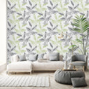 Green and Black Leaves Wallpaper