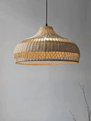 Wabi sabi beige bamboo rattan pendant light for dining room