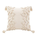 Wabi-sabi beige geometric tufted cushion cover living room pillow