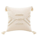 Wabi-sabi beige geometric tufted cushion cover living room pillow