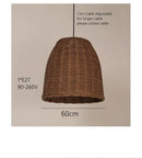 Wabi sabi brown handmade rattan seaside pendant lamp dining room