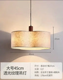 Wabi-sabi cream chandelier lamp bedroom fabric pendant light