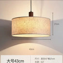 Wabi-sabi cream chandelier lamp bedroom fabric pendant light