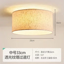 Wabi-sabi cream chandelier lamp bedroom fabric pendant light