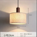 Wabi-sabi cream chandelier lamp bedroom fabric pendant light
