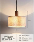 Wabi-sabi cream chandelier lamp bedroom fabric pendant light