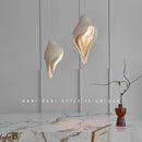 Wabi sabi cream gypsum conch pendant lamp for living room