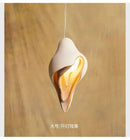 Wabi sabi cream gypsum conch pendant lamp for living room