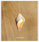 Wabi sabi cream gypsum conch pendant lamp for living room