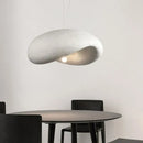 Wabi sabi cream style led pendant light dining room cloud shape