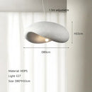 Wabi sabi cream style led pendant light dining room cloud shape