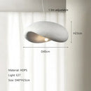 Wabi sabi cream style led pendant light dining room cloud shape