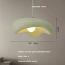 Wabi sabi creamy white cloud led pendant lights bedroom hanging lamp