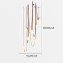 Wabi sabi designer copper and white chandelier living room light