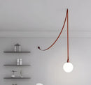 Wabi sabi designer copper and white chandelier living room light
