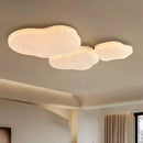 Wabi-sabi french cream silk ceiling light – bedroom cloud lamp