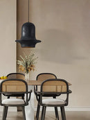 Wabi-sabi industrial black chandelier dining room pendant light