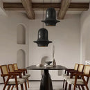 Wabi-sabi industrial black chandelier dining room pendant light
