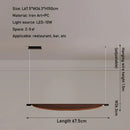 Wabi sabi led wood pendant light for dining room amber glow