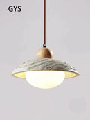 Wabi-sabi off-white cement pendant chandelier dining room light