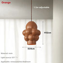 Wabi sabi off white creamy wind led chandelier dining room light