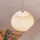 Wabi-sabi ribbed fabric light luxury chandelier – bedroom pendant light