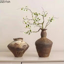 Wabi-sabi rustic brown decorbites ceramic vase living room decor